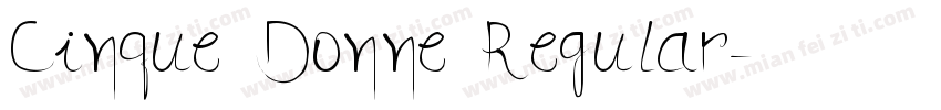 Cinque Donne Regular字体转换